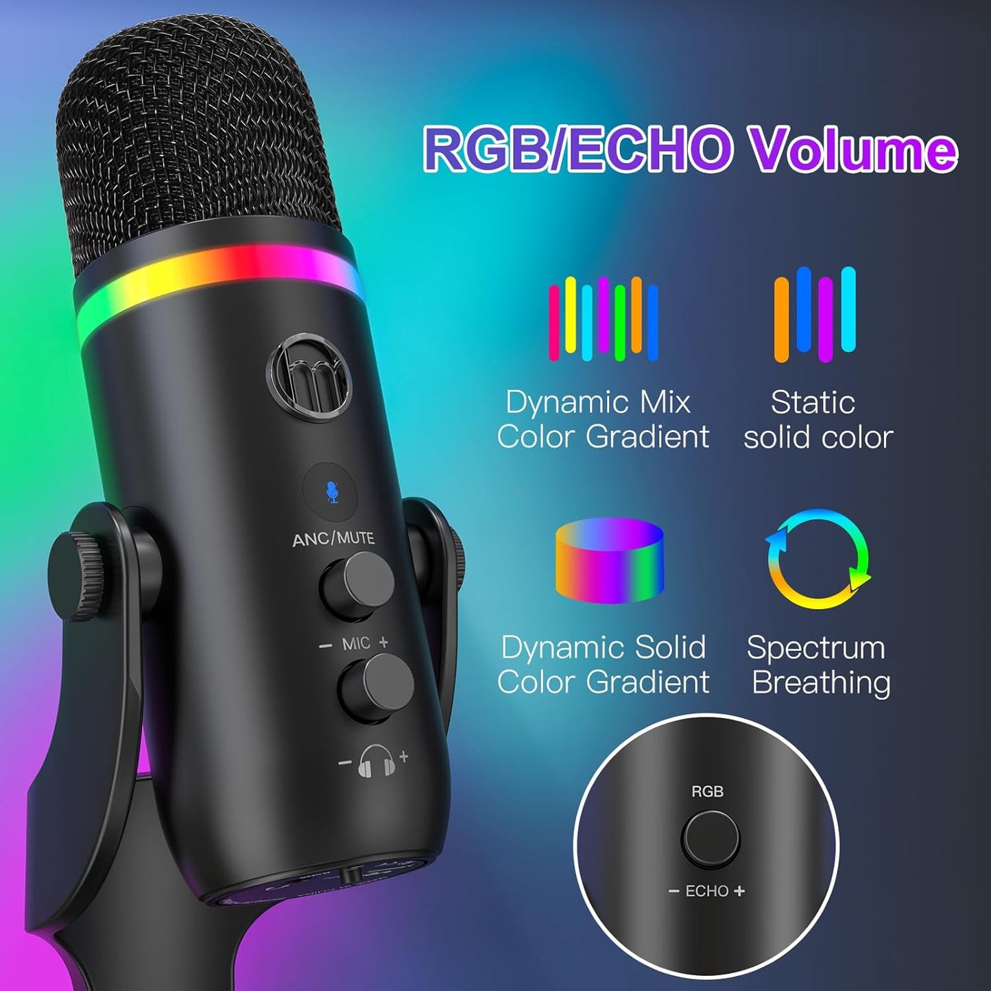 K66 PRO RGB USB Podcast Microphone